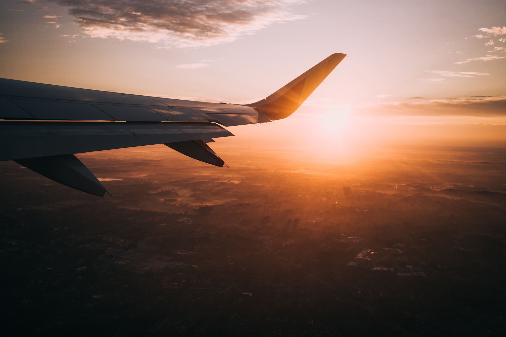 a plane flying over a body of water