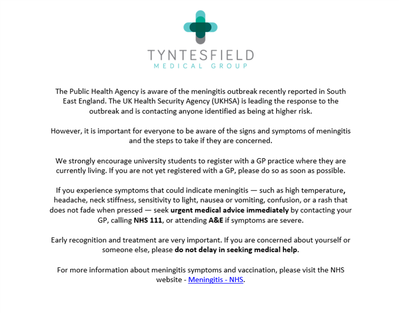 Meningitis information